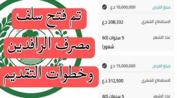 الرافدين يوضح.. قروض مصرف الرافدين لحد 300 مليون في العراق 2024 وما هي الفئات المشمولة بالمنح والقروض